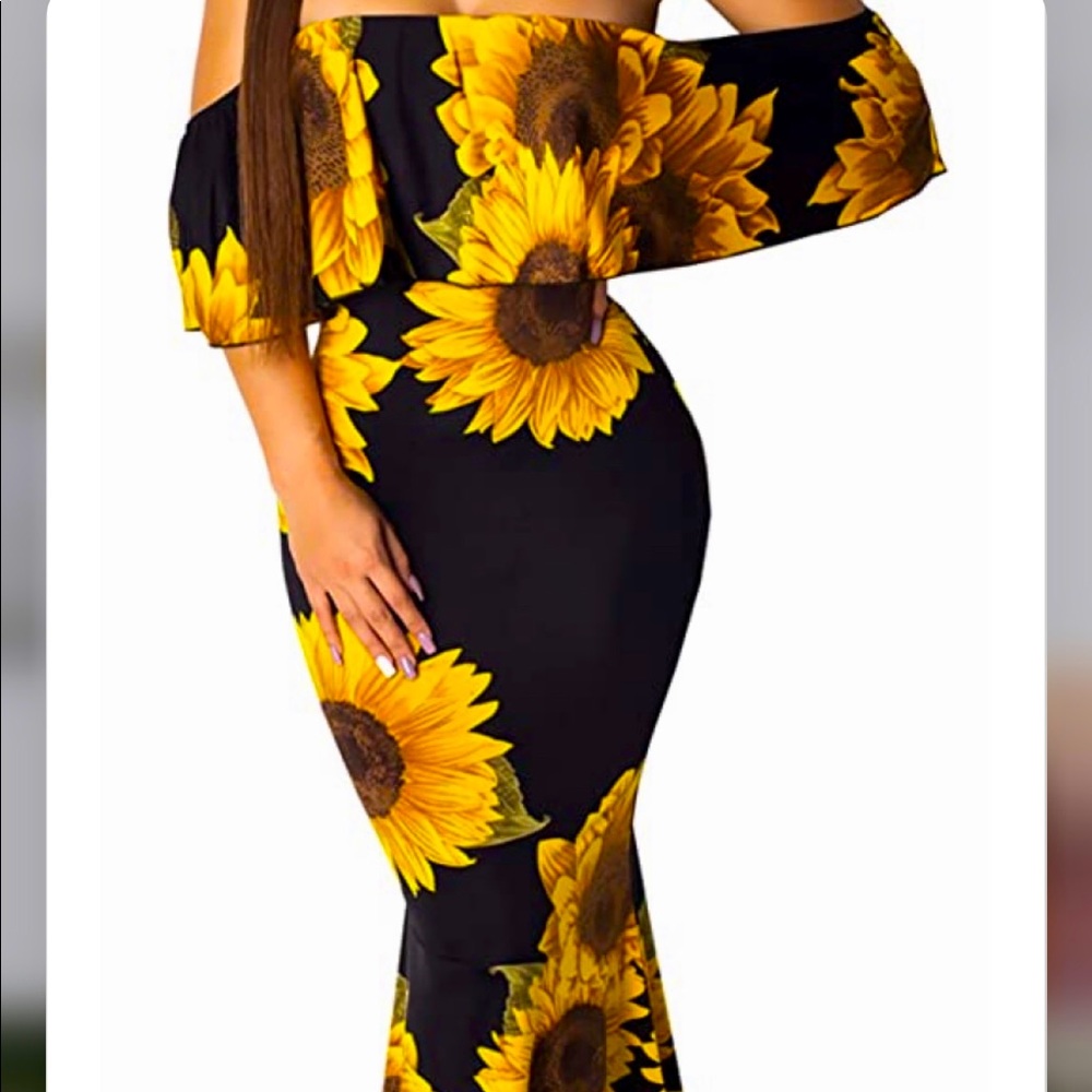Long Sunflower dress